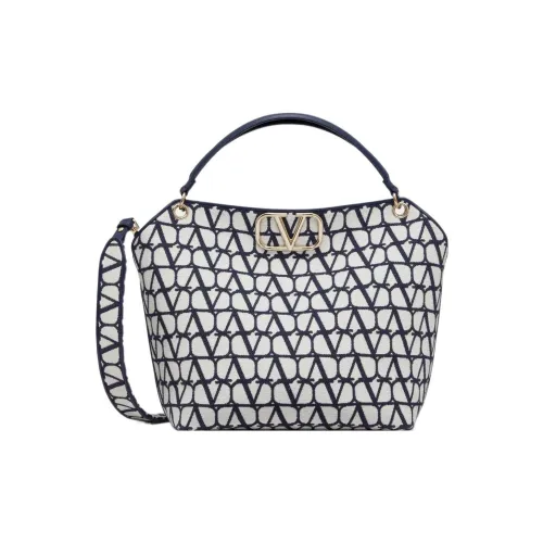 Valentino Garavani Хлопок Тоут Сумка Сумка для покупок Сумка через плечо Сумка Женская Синяя Белая