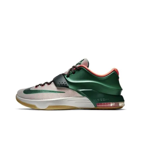 Nike KD 7 Easy Money Shock Absorbers Slip Resistant Abrasion Resistant Легкий Низкий Топ Баскетбольные кроссовки Мужской Зеленый