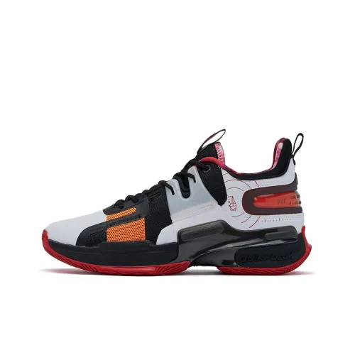 361° Restraint 2 Устойчивые к истиранию Низкие баскетбольные кроссовки для игры Мужские Черно-белые