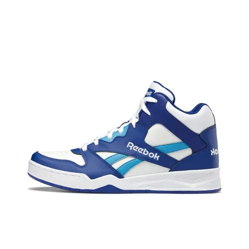 Reebok Royal BB4500 2 Дышащий Амортизация Устойчивый к истиранию MID Топ Баскетбольные кроссовки Мужские Белый Синий