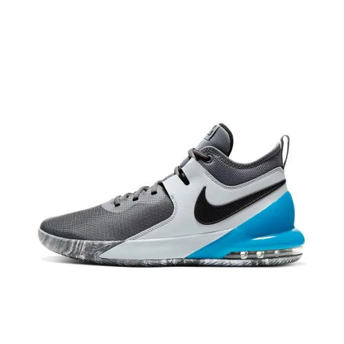Nike Air Max Impact MID Топ Баскетбольные кроссовки Мужской Серый Белый Синий