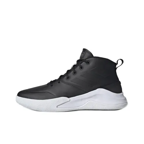 Adidas OwnTheGame Slip Resistant Abrasion Resistant Легкий MID Топ Баскетбольные кроссовки Мужской Черный
