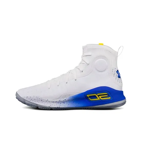 Under Armour Curry 4 Домашний Curry 4 Домашний Амортизаторы Slip-resistant Высокий топ Баскетбольные кроссовки для игры Мужской Белый