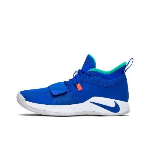 Nike PG 2,5 Racer Синий Павл Джордж Нон-Слип Легкий MID Топ Баскетбольные кроссовки для игры Мужской Синий