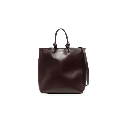 JIL SANDER Телячья кожа Сумка через плечо Сумка среднего размера Женская Каштаново-коричневая