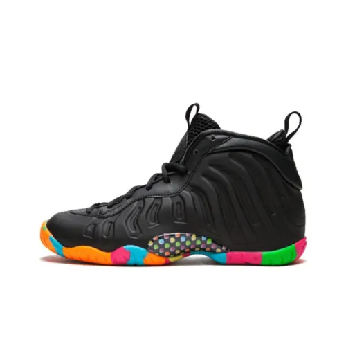 nike Foamposite One Черный Fruity Pebbles Противоскользящий Высокий Топ Винтажные баскетбольные кроссовки Женские Черный