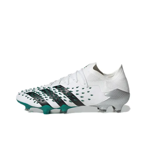 Adidas Predator Freak.1 FG Твердый Грунт Устойчивые к Износу Футбольные Бутсы Мужские Белый Зеленый Черный