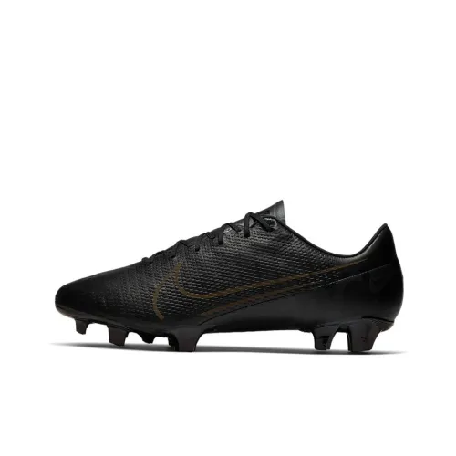nike Mercurial Vapor 13 FG Твердый грунт Природная трава Амортизаторы Slip-resistant Футбольные бутсы Унисекс Черный Коричневый