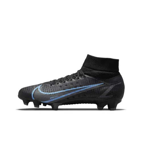 nike FG Твердый грунт Противоскользящие Устойчивые к истиранию Футбольные бутсы Мужской Черный Синий