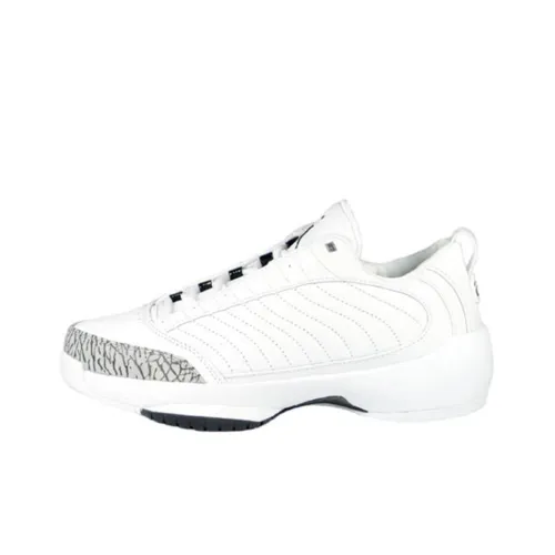 Jordan Air Джордан 19 Low OG Low Белый цвет цемента Низкий Топ Винтажные баскетбольные кроссовки Мужской Бело-серый