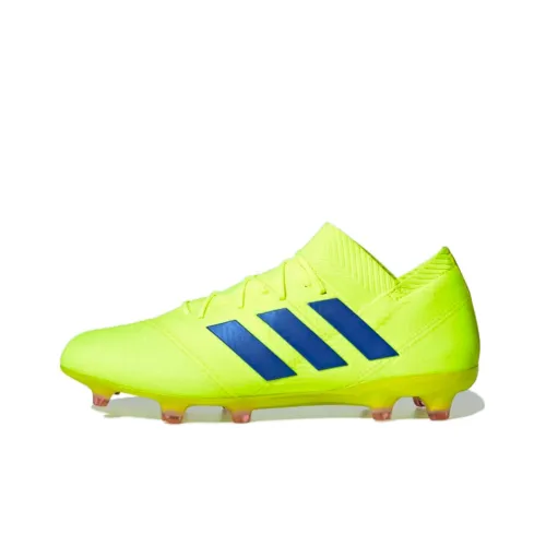 Adidas Nemeziz FG Твердый грунт Природная трава Противоскользящие Устойчивые к истиранию Футбольные бутсы Мужские Желтые