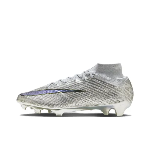 Nike Zoom Mercurial Superfly 9 FG Твердый грунт Природная трава Футбольные бутсы Мужской Серебряный
