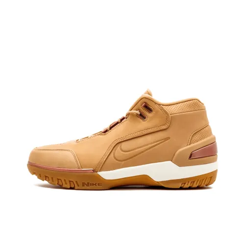 Nike Air Zoom Generation Vachetta Brown Shock Absorbers Slip-resistant MID Top Vintage Basketball Shoes Men's Pink