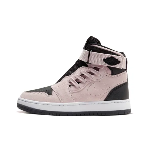 Jordan Air Jordan 1 Nova X Амортизация Нижняя юбка Резистентная Легкий Высокий Топ Винтажные Баскетбольные Кроссовки Женские Черно-розовый