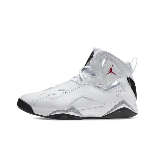 Джордан True Flight Non Slip Легкий High Top Винтажные баскетбольные кроссовки Мужской Черный Белый