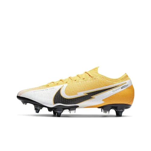 Nike Mercurial Vapor 13 SG Мягкая трава Противоскользящие Устойчивые к истиранию Футбольные бутсы Унисекс Желтый Черный