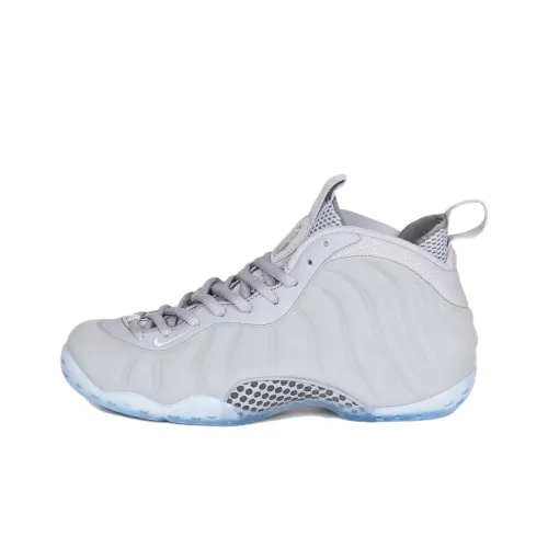 Nike Foamposite One Wolf GREY Suede Anti-Slip Lightweight MID Top Vintage Баскетбольные Кроссовки Мужские Silver