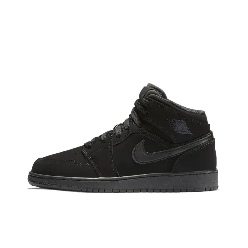 Jordan Air Jordan 1 Retro MID BG Амортизация Баланс MID Топ Винтажные баскетбольные кроссовки Женские Черный
