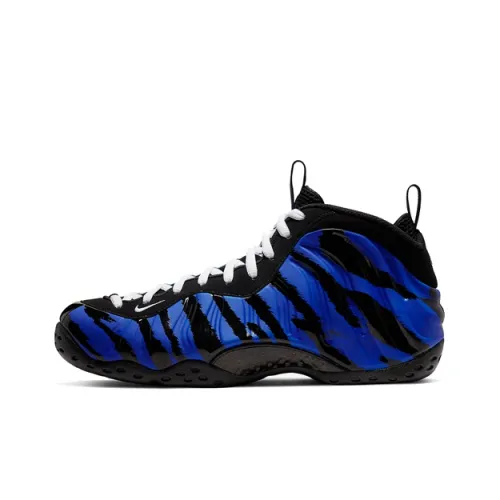 Nike Foamposite One MemphiS Tigers MemphiS Tigers Team Bubble MID Top Винтажные баскетбольные кроссовки Unisex Black Blue