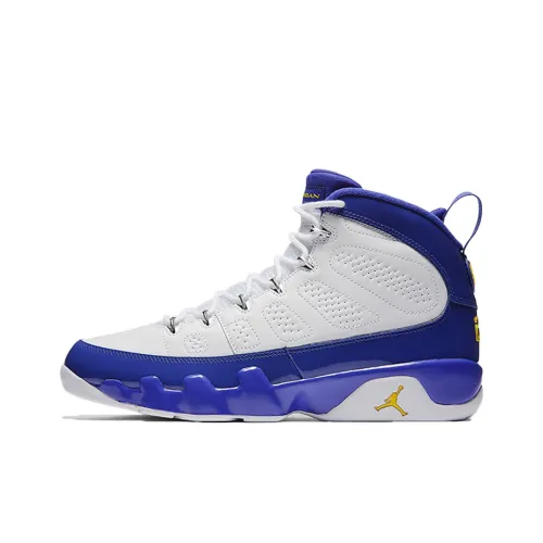 Jordan Air Jordan 9 Retro Kobe Bryant PE Non Slip Легкий Высокий Топ Винтажные Баскетбольные Кроссовки Мужские Белый Синий
