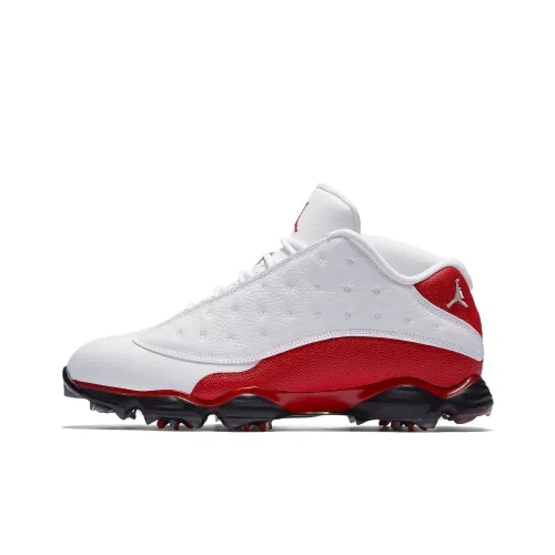 Jordan Air Jordan 13 Ретро GOLF Крепление Нелипкий Легкий Низкий Топ Винтажные баскетбольные кроссовки Мужской Белый Красный
