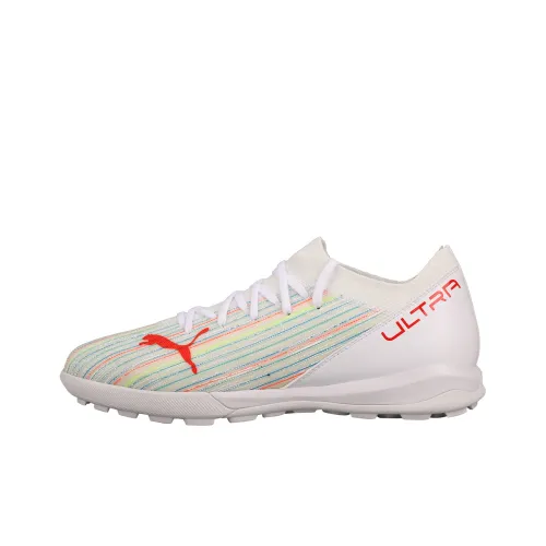 PUMA TT Шипы Устойчивые к абразиву Дышащие Футбольные бутсы Мужские Белый Оранжевый