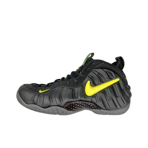 Nike Foamposite Pro Air Voltage MID Топ Винтажные баскетбольные кроссовки Мужской Черный Желтый