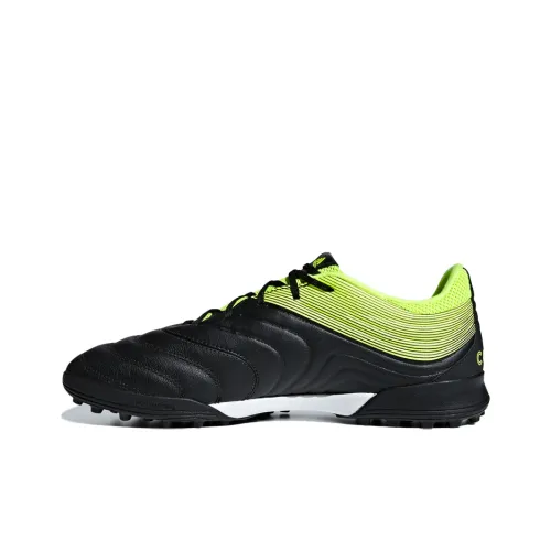 Adidas Copa 19,3 TF Шипы Твердый грунт Искусственный Шипы Амортизаторы Противоскользящие Футбольные бутсы Мужские Черный Зеленый