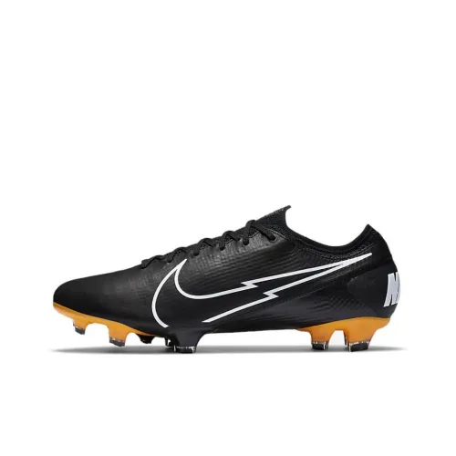 Nike Mercurial Vapor 13 FG Твердый Грунт Естественная Трава Футбольные Бутсы Унисекс Черный Белый Желтый
