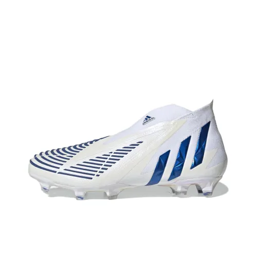 Adidas PREDATOR EDGE FG Твердый Грунт Устойчивый к Износу Футбольные Бутсы Мужские Белый Синий