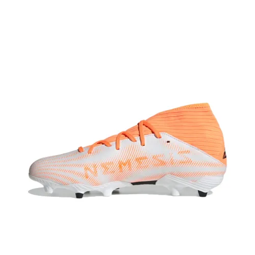 Adidas Nemeziz 3 FG Твердый Грунт Естественная Трава Устойчивые к Потере Износа Футбольные Бутсы Мужские Белый Оранжевый
