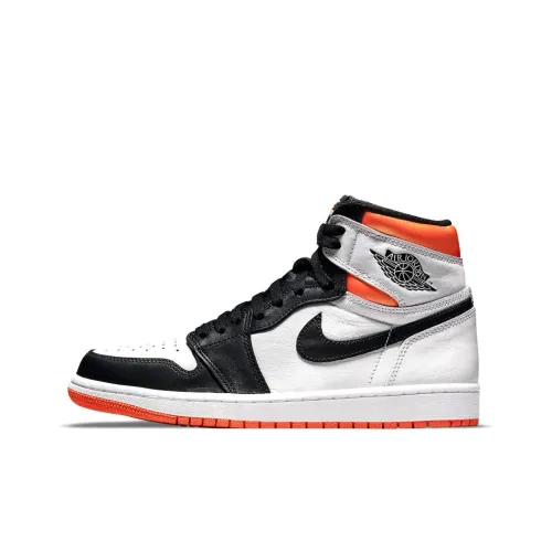 Jordan Air Jordan 1 Retro High OG 'Electro Orange' High Top Vintage Баскетбольные Кроссовки Unisex Черный Белый Оранжевый