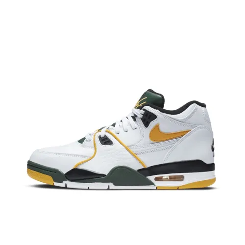 Nike Air Pilot 89 'Seattle Supersonics' MID Топ Винтажные Баскетбольные Кроссовки Унисекс Белый