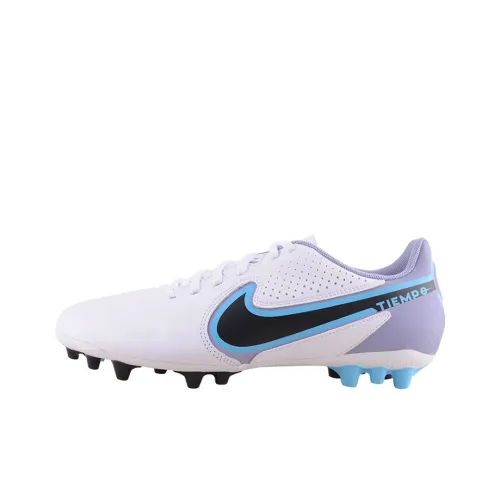 Nike Tiempo Legend 9 AG Искусственная трава Искусственный шипы Футбольные бутсы Мужской Белый