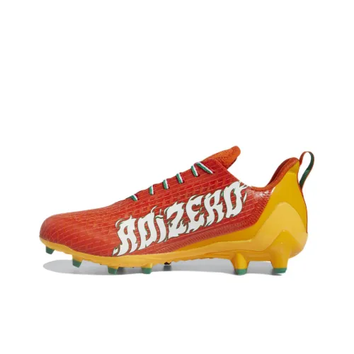Adidas Adizero Cleats Искусственный шип противоскользящий устойчивый к истиранию легкие футбольные бутсы для мужчин оранжево-желтые
