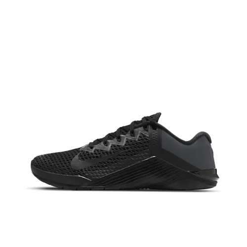 Nike Metcon 6 Амортизаторы Slip-resistant Abrasion-resistant Низкий топ Кроссовки для тренировок Мужской Чисто черный