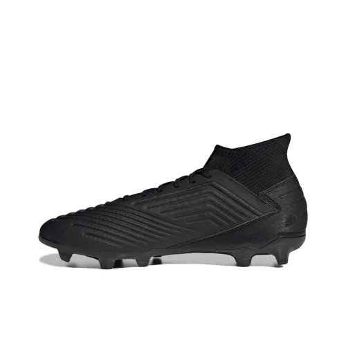 Adidas PREDATOR Series FG Твердое покрытие Амортизаторы Slip-resistant Футбольные бутсы Мужские Черные