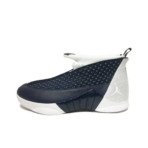 Jordan Air Jordan 15 Retro Obsidian MID Топ Винтажные баскетбольные кроссовки Мужские Синий Белый