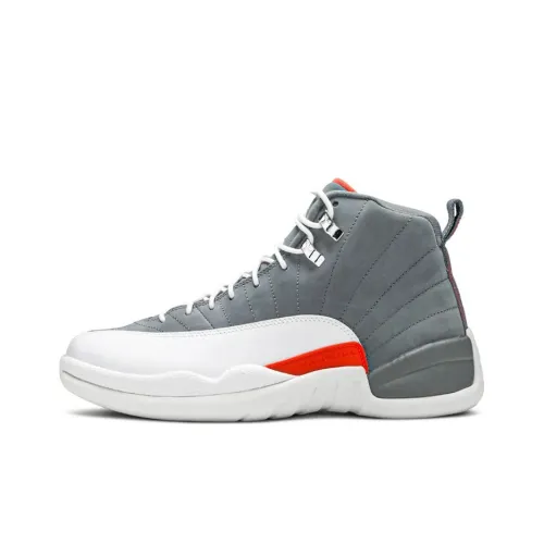 Jordan Air Джордан 12 Ретро Cool GREY Anti-slip Lightweight High Top Vintage Баскетбольные кроссовки Мужские Серый
