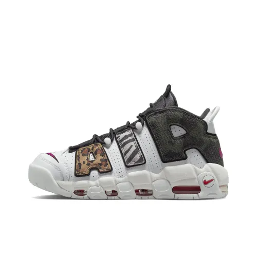 Nike Air More Uptempo 'ANIMAL INSTINCT' Low Топ Винтажные баскетбольные кроссовки Унисекс Черный белый