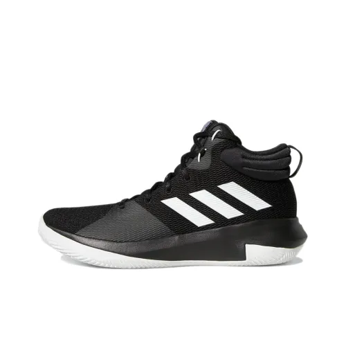 Adidas Pro Elevate 2018 Устойчивый к истиранию MID Топ Винтажные баскетбольные кроссовки Мужской Черный белый