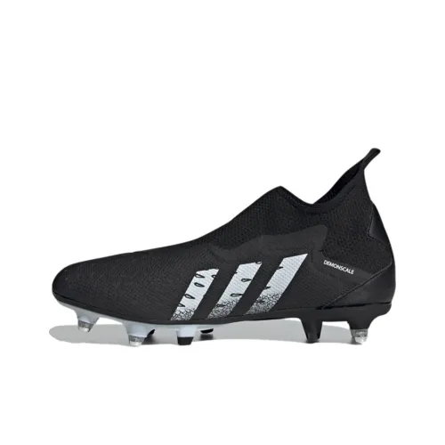 Adidas PREDATOR Series SG Мягкая трава противоскользящие устойчивые к истиранию дышащие футбольные бутсы для мужчин черный белый