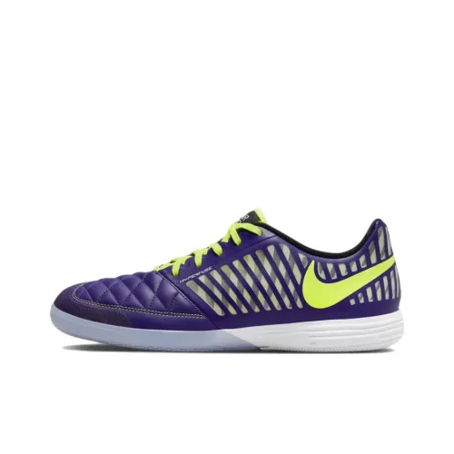 nike Lunar Gato IC IN Амортизаторы Shock Absorbers Противоскользящие Устойчивые к истиранию Легкие Футбольные бутсы Мужские Фиолетовые