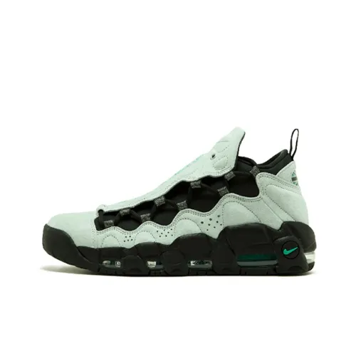 Nike Air More Money Британский фунт Non Нижняя юбка Легкий MID Топ Винтажные баскетбольные кроссовки Мужской Черно-зеленый