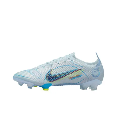 Nike Mercurial Vapor 14 FG Твердый Грунт Твердый Грунт Устойчивый к Износу Дышащие Футбольные Бутсы Унисекс Белый Синий