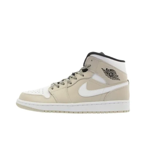 Jordan Air Jordan 1 MID Desert Sand Slip Lightweight MID Top Vintage Баскетбольные кроссовки Мужские Sand White