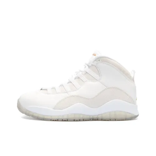Jordan Air Jordan 10 Retro Drake OVO High Top Винтажные баскетбольные кроссовки Мужской Белый Золото