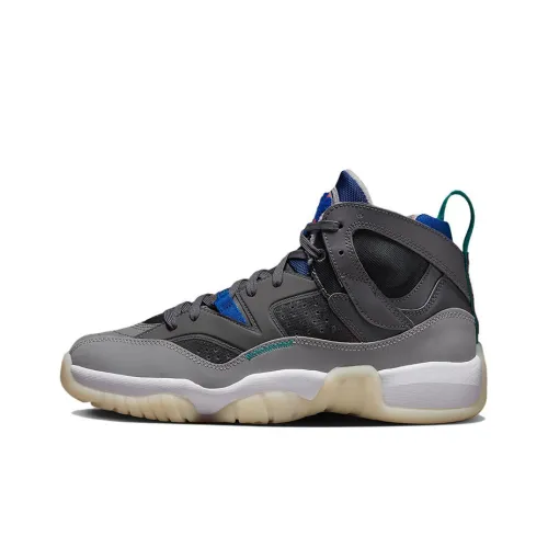 Jordan Jumpman Два Trey GREY MULTI Цвет Высокие Топы Винтажные Баскетбольные Кроссовки Мужские Серо-Синие