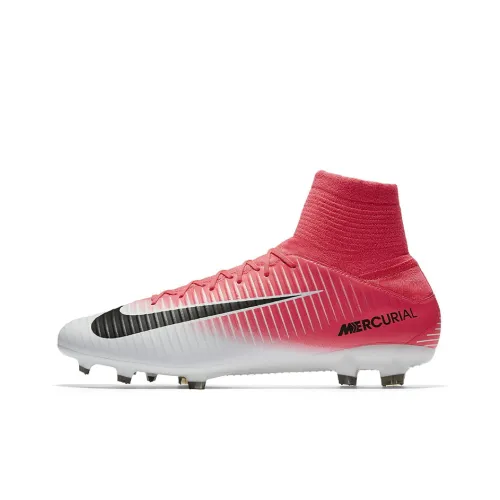 Nike MERCURIAL VELOCE 3 FG Твердый грунт Противоскользящие Устойчивые к истиранию Футбольные бутсы Мужские Розовые Белые
