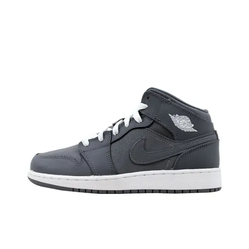Jordan Air Jordan 1 MID 'Cool Gray' Амортизация Противоскользящий Устойчивый к истиранию MID Топ